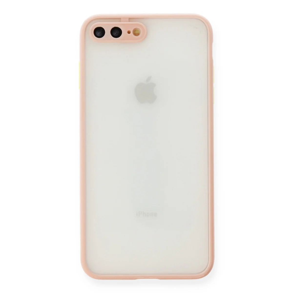 iPhone 7 Plus Montreal Silikon Kılıf - Pembe Kamera Korumalı, Darbe Emici Kapak