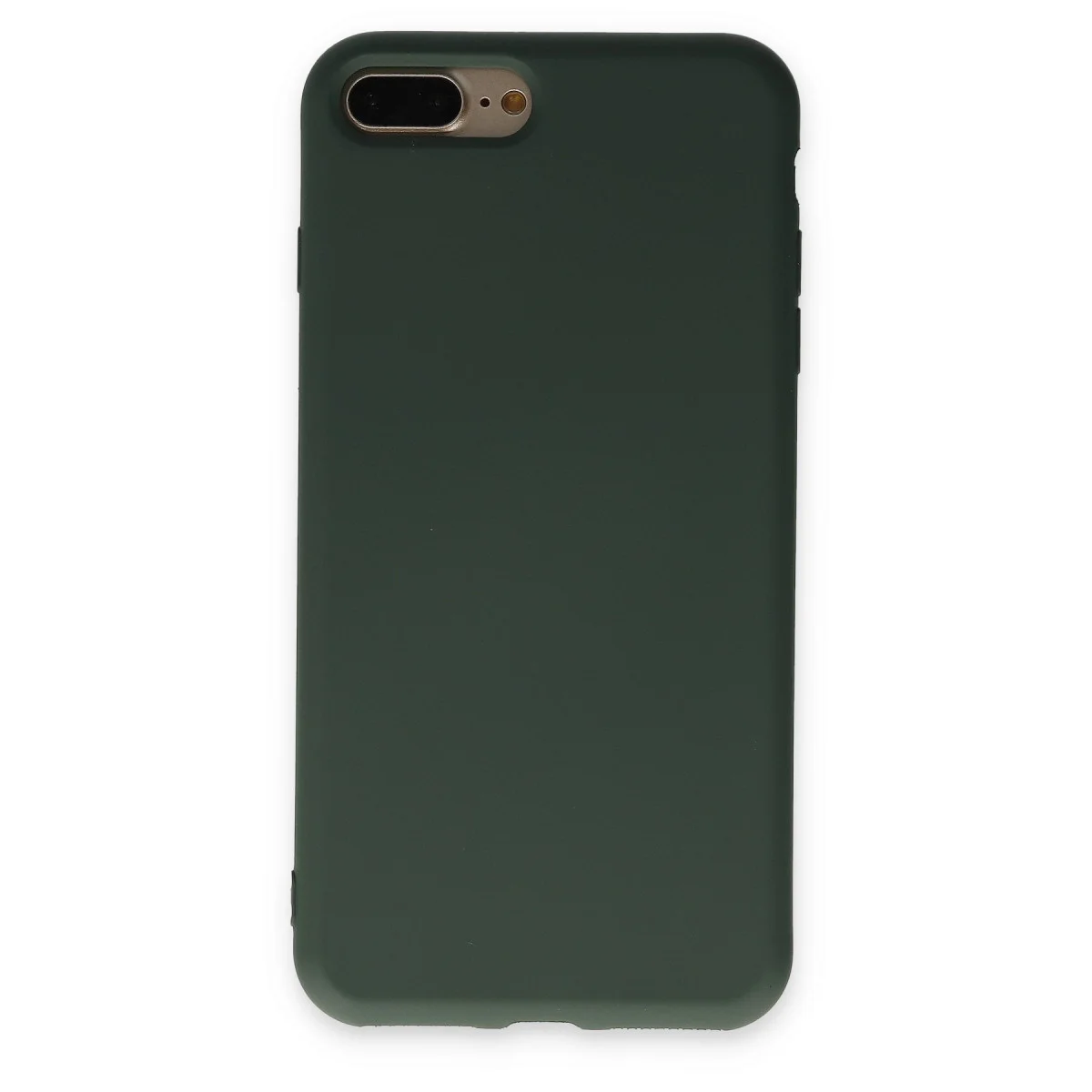 iPhone 7 Plus Nano İçi Kadife Silikon Kılıf - Koyu Yeşil Premium Koruma