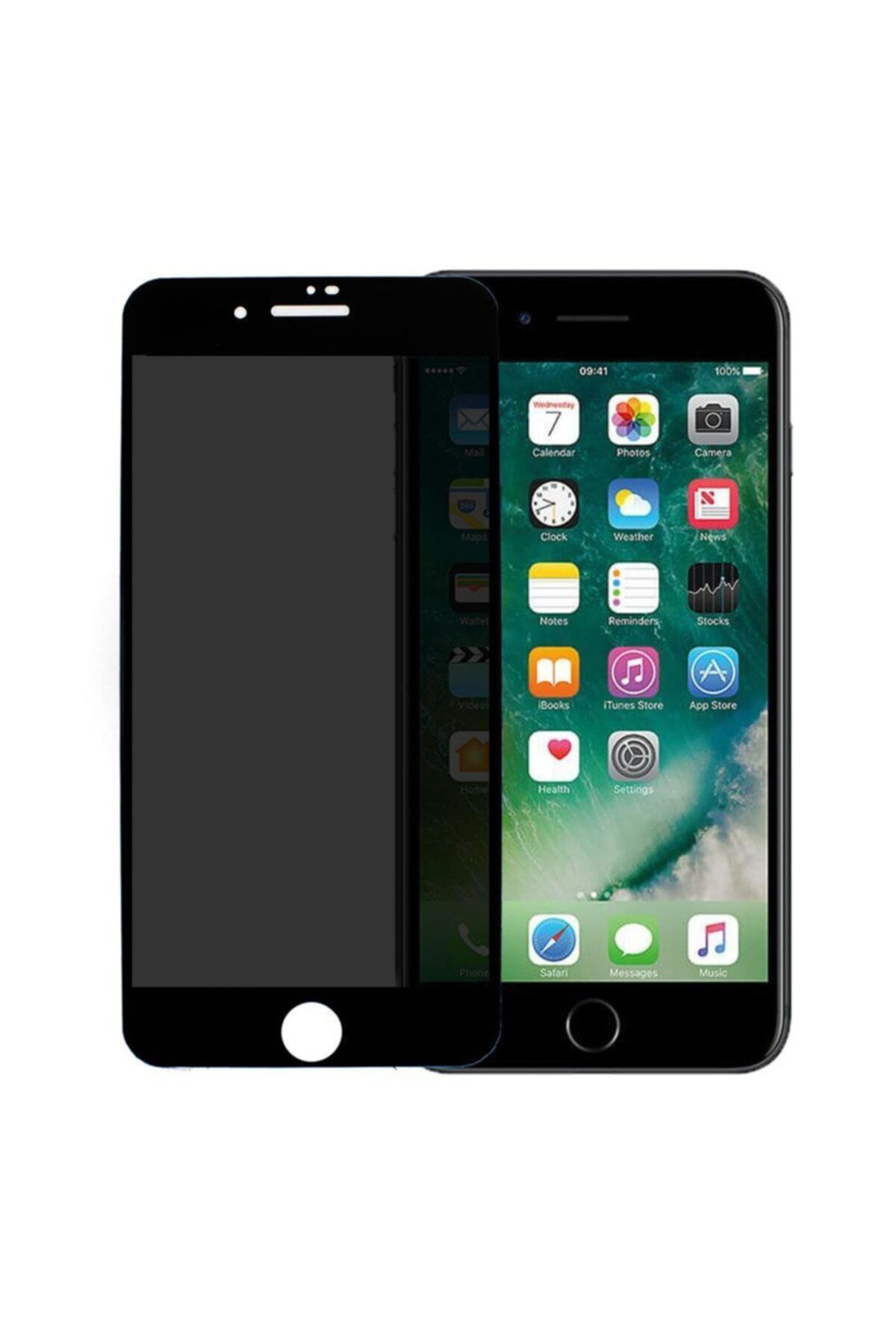Iphone 7 Plus Siyah Gizlilik Filtreli Privacy Mat Seramik Hayalet