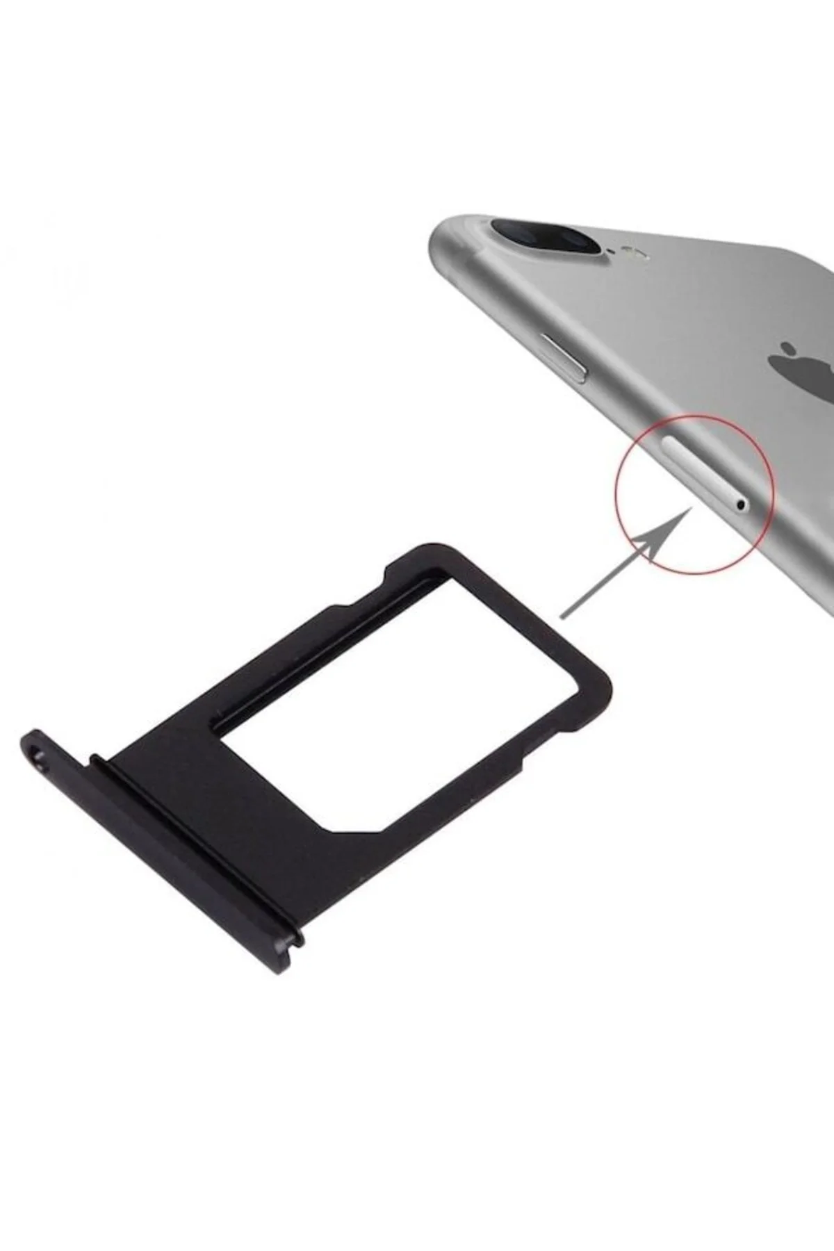 Iphone 7 Plus Sim Kart Kapağı Sim Tepsisi Gümüş Gri Uyumlu