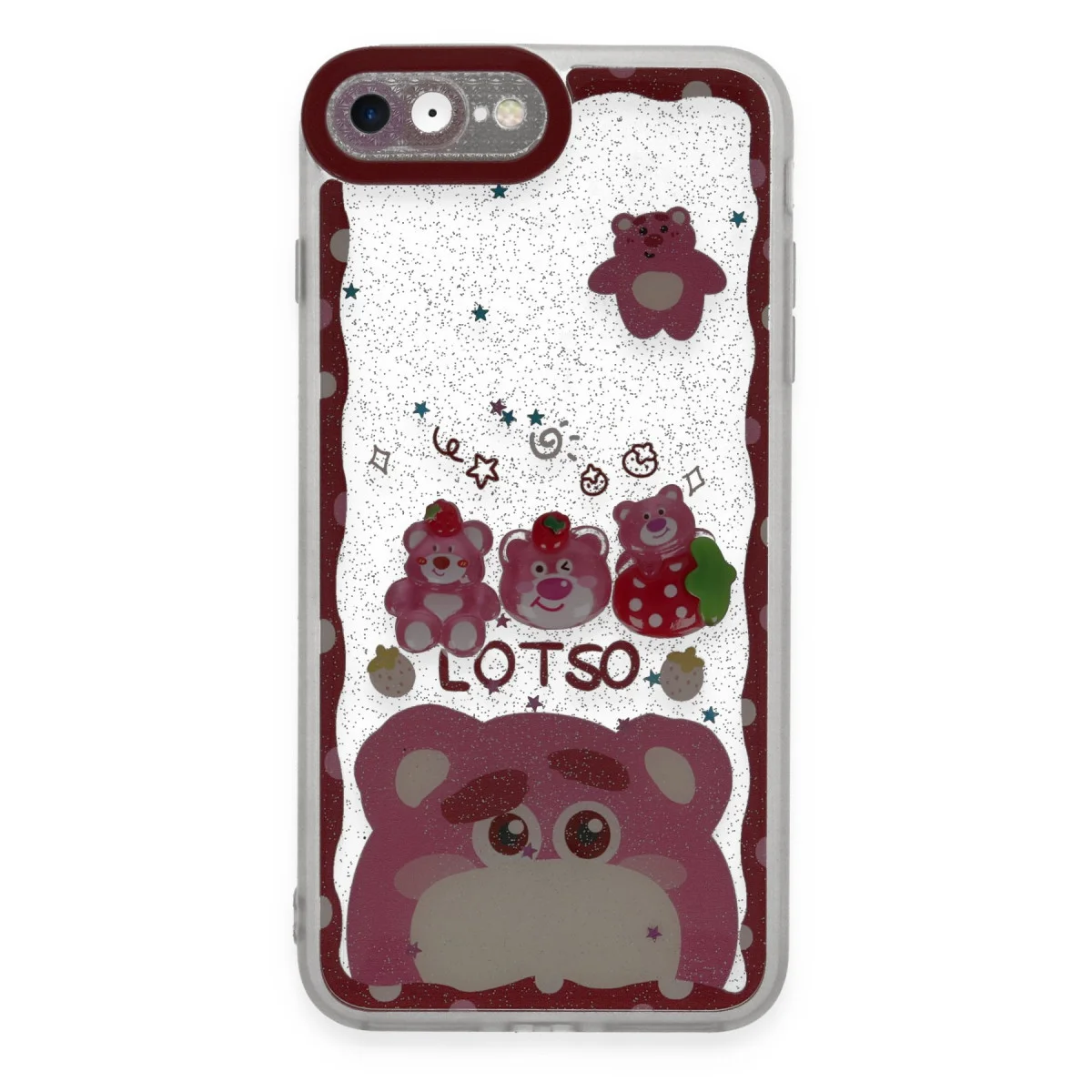 iPhone 7 Sweet Desenli Pembe Silikon Kılıf - Estetik ve Güvenli Koruma