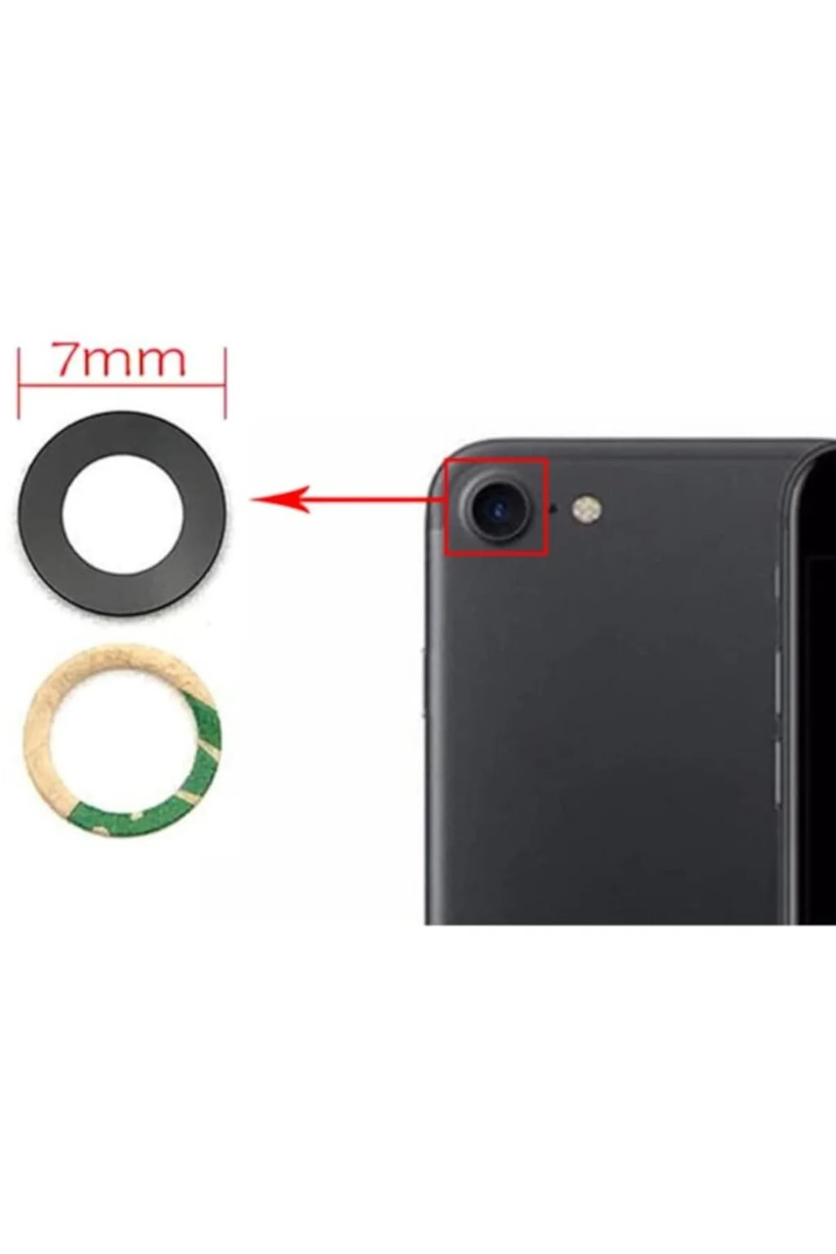 İphone 7 Uyumlu Kamera Lensi Kamera Camı