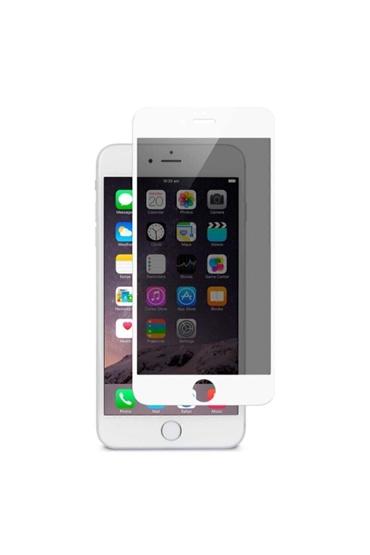 Iphone 7/8 Plus Beyaz Hayalet Gizlilik Filtreli Cam Ekran Koruyuc