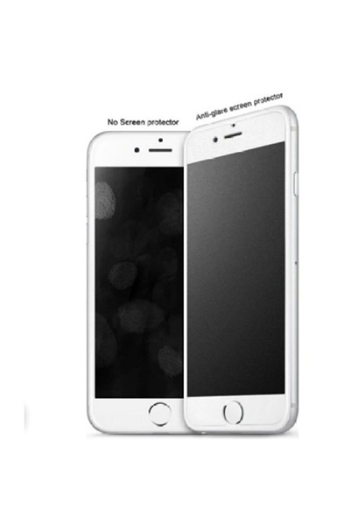 Iphone 8 Beyaz Seramik Mat Kırılmaz Ekran Koruyucu Tam Kaplar
