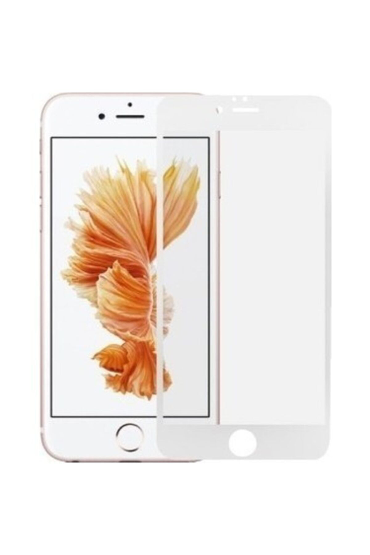 Iphone 8 Beyaz Seramik Mat Kırılmaz Ekran Koruyucu Tam Kaplar