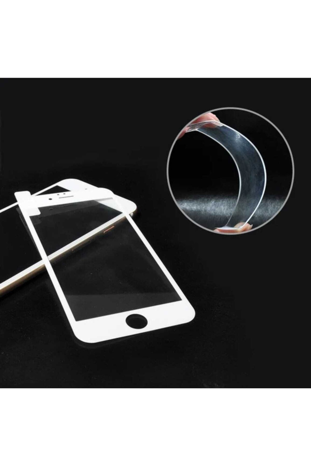 Iphone 8 Beyaz Mat Hayalet Tam Kaplayan Uyumlu Kırılmaz Cam Ekran