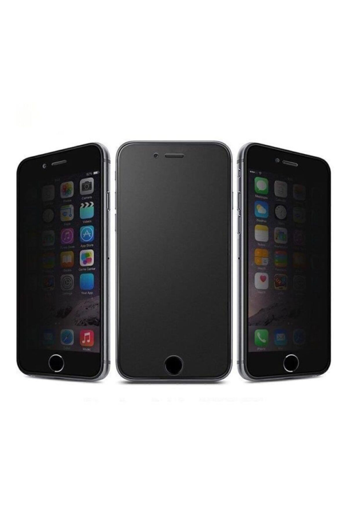 Iphone 8 Hayalet Cam 9d Gizli Ekran Koruyucu Cam Tam Kaplama Siya