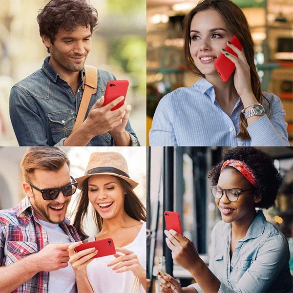 iPhone 8 / iPhone SE 2020 Kadife Yumuşak Silikon Kılıf – Darbeye Dayanıklı Lansman Kapağı