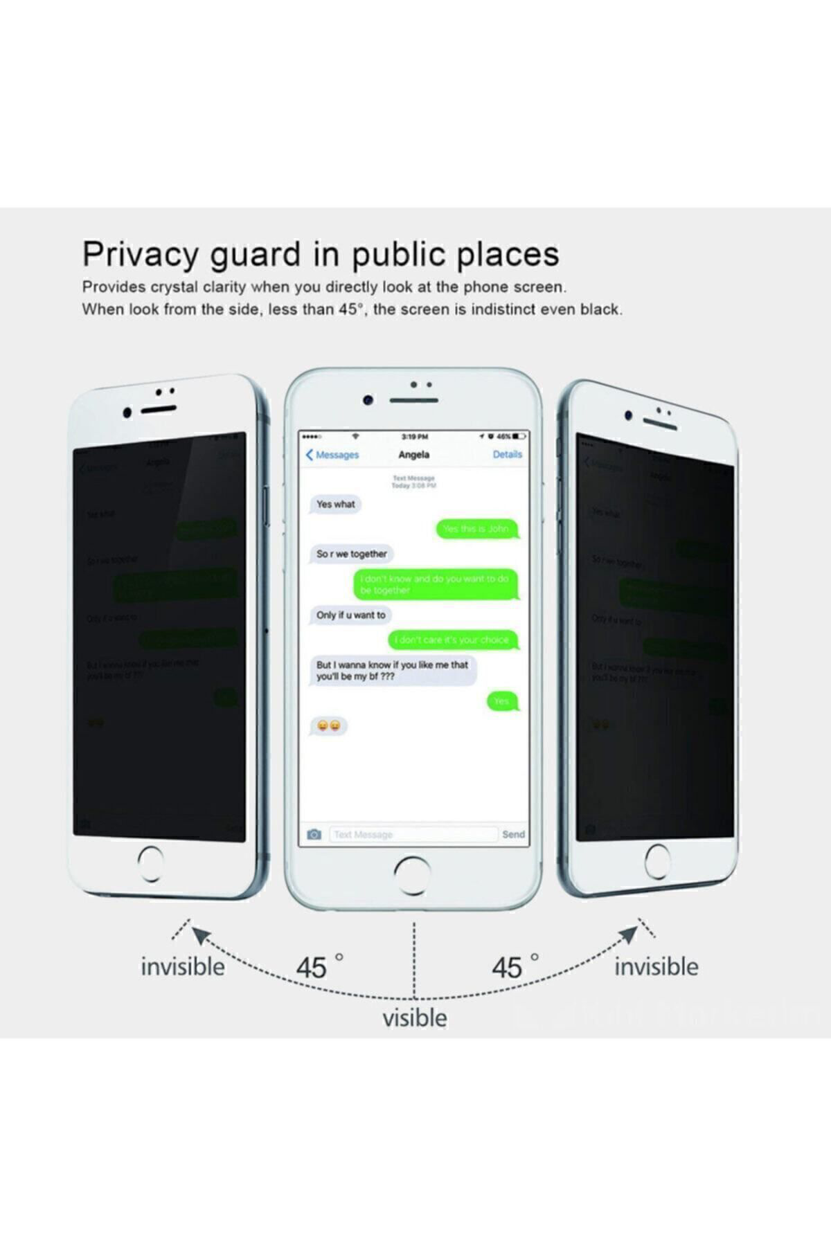 Iphone 8 Kavisli Gizlilik Filtreli Zengin Çarşım Hayalet Ekran Ko