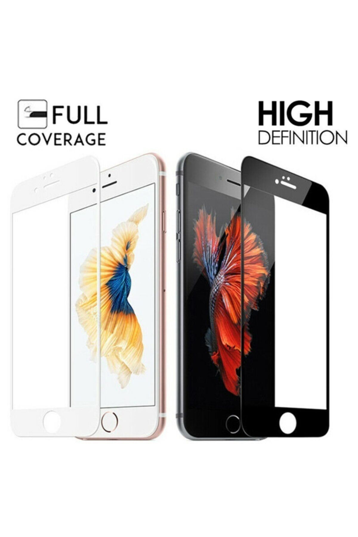 Iphone 8 Plus Geniş Kavisli Tam Kaplayan 5d 6d Kırılmaz Cam ( Bey