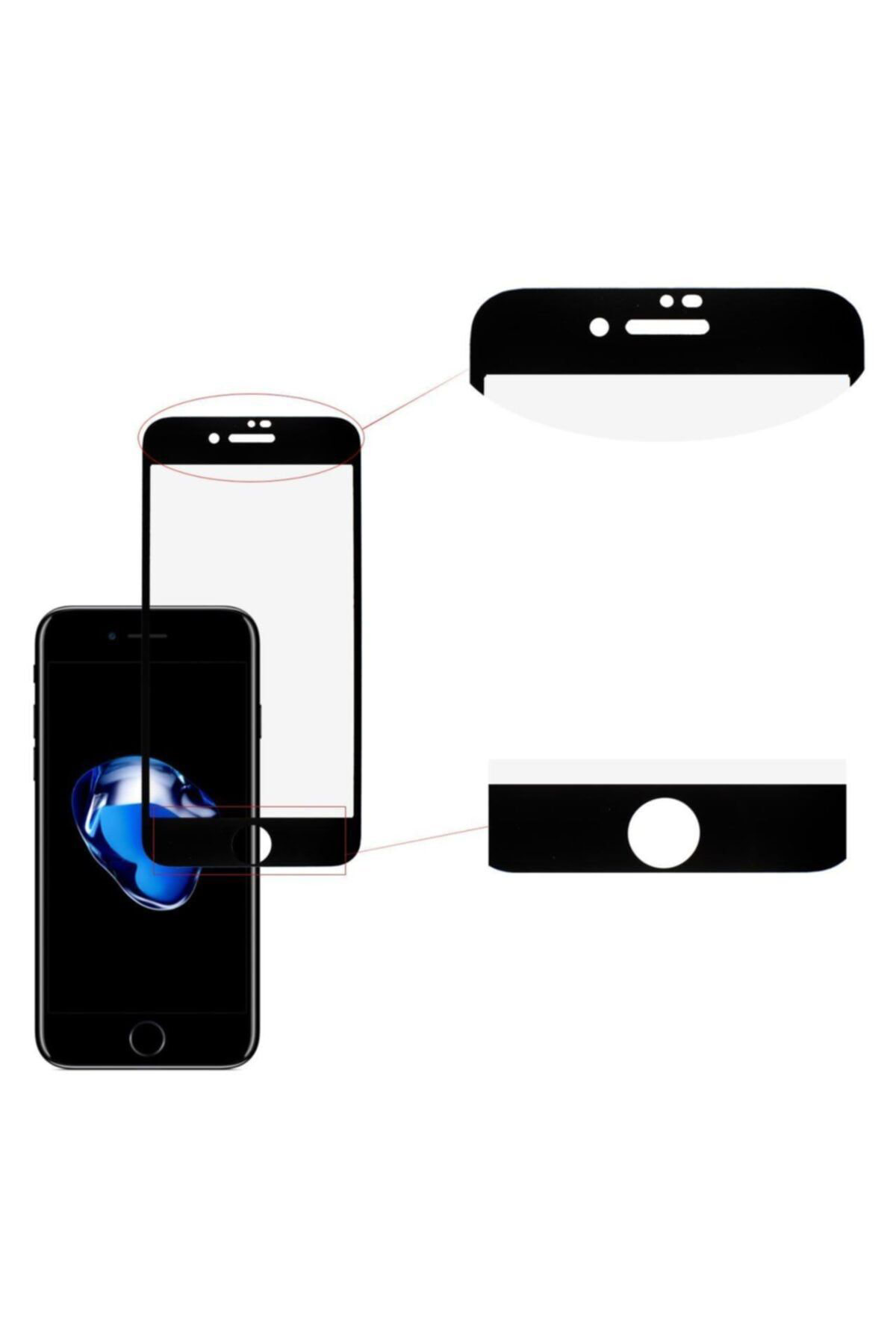Iphone 8 Uyumlu Plus Siyah Seramik Nano Ekran Koruyucu Tam Kaplay