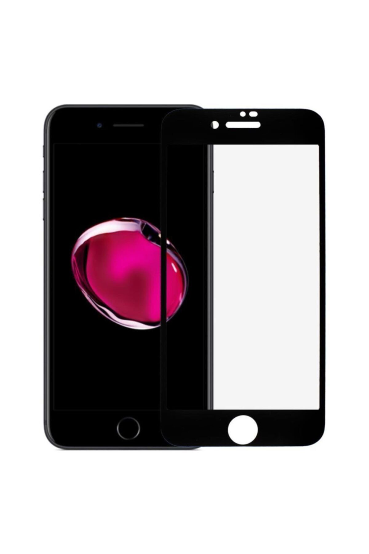Iphone 8 Uyumlu Plus Siyah Seramik Nano Ekran Koruyucu Tam Kaplay