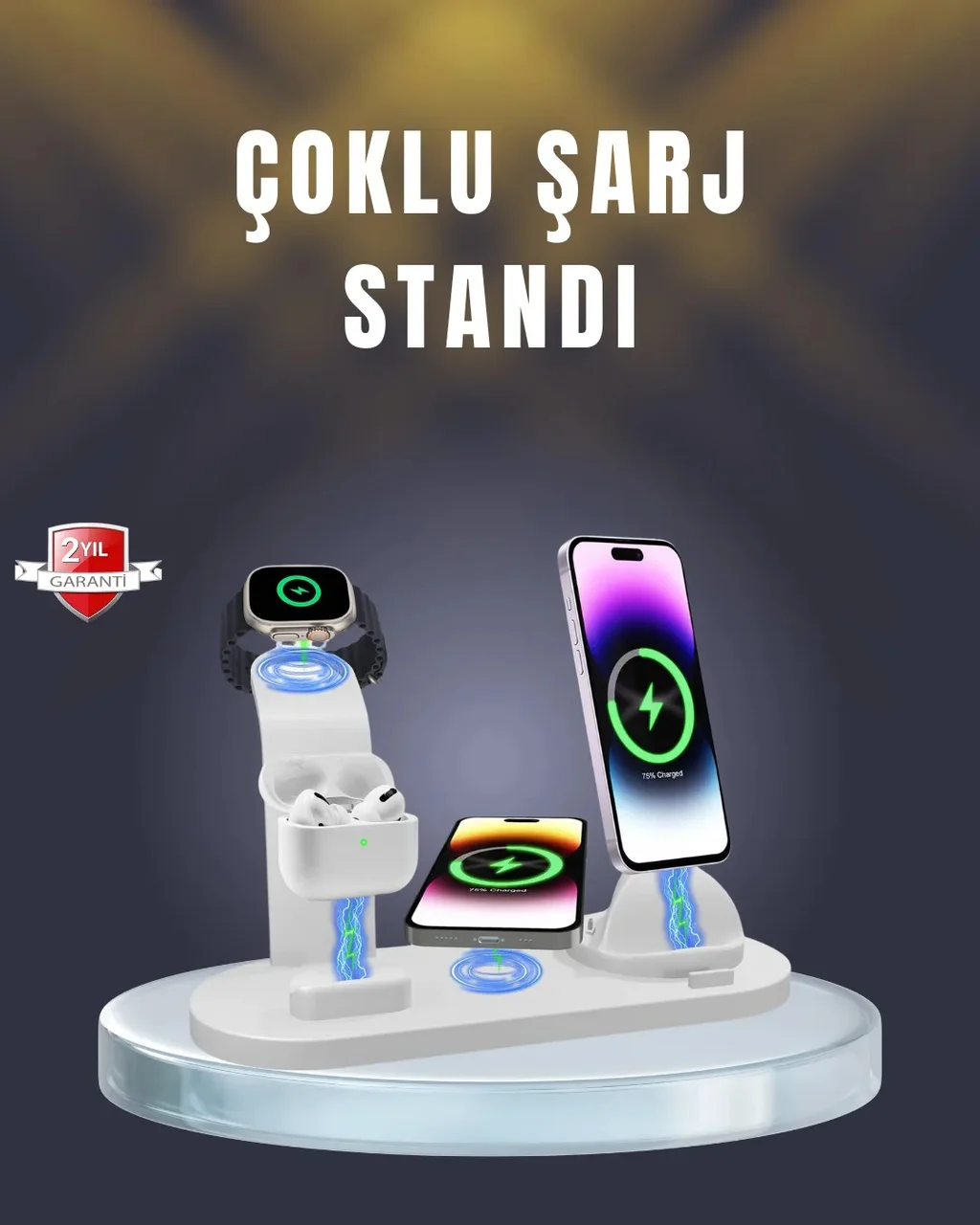 İphone, Airpods Ve Akıllı Saat Uyumlu Çoklu Şarj Cihazı Diğer