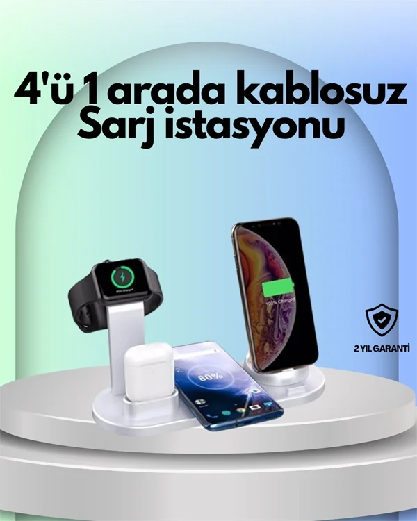 iPhone, Apple Watch ve AirPods ile Uyumlu 4'ü 1 Arada Şarj Ünitesi – Tüm Apple Cihazları Tek Noktada Fiyatı, Yorumları ve Özellikleri
