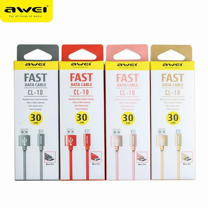İphone - Awei Fast Data Kablo CL-988 30 cm Kablo Powerbank Kablo 