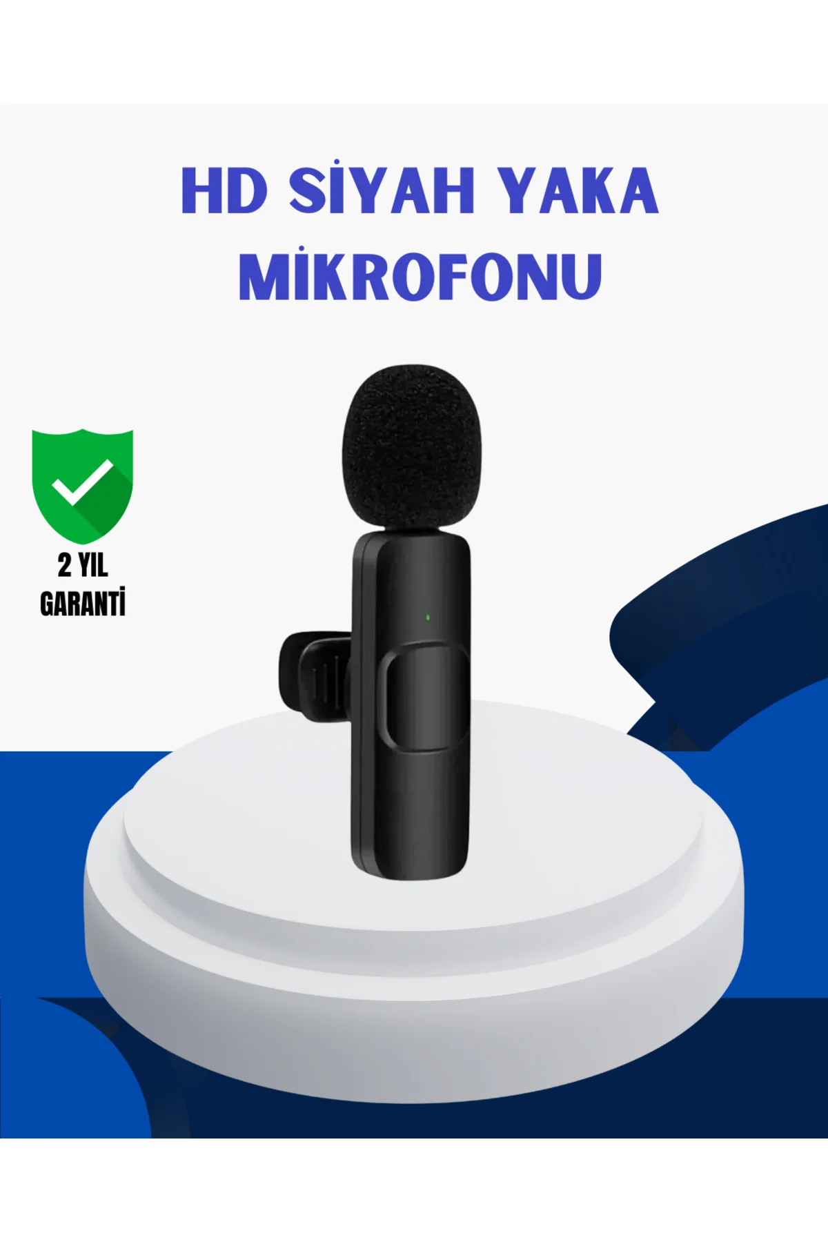 iPhone İçin Çift Mikrofonlu Telsiz Yaka Mikrofonu 360 Derece HD S