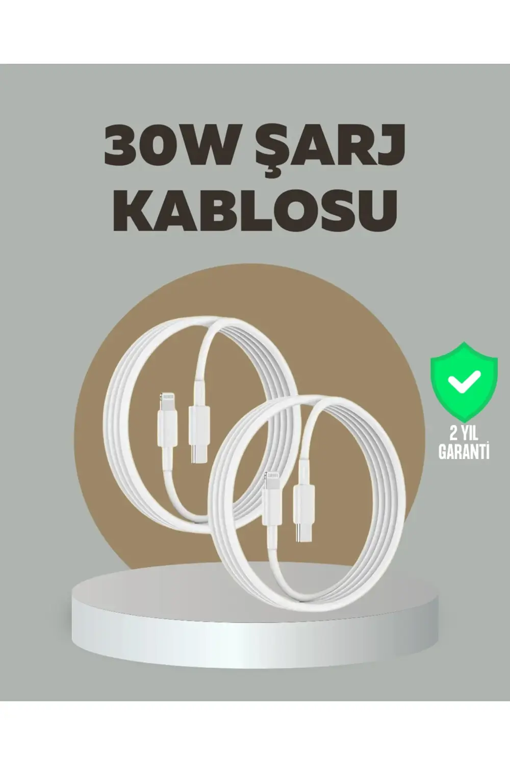 iPhone iPad Airpods Uyumlu 30W Type-C to Lightning Kablo