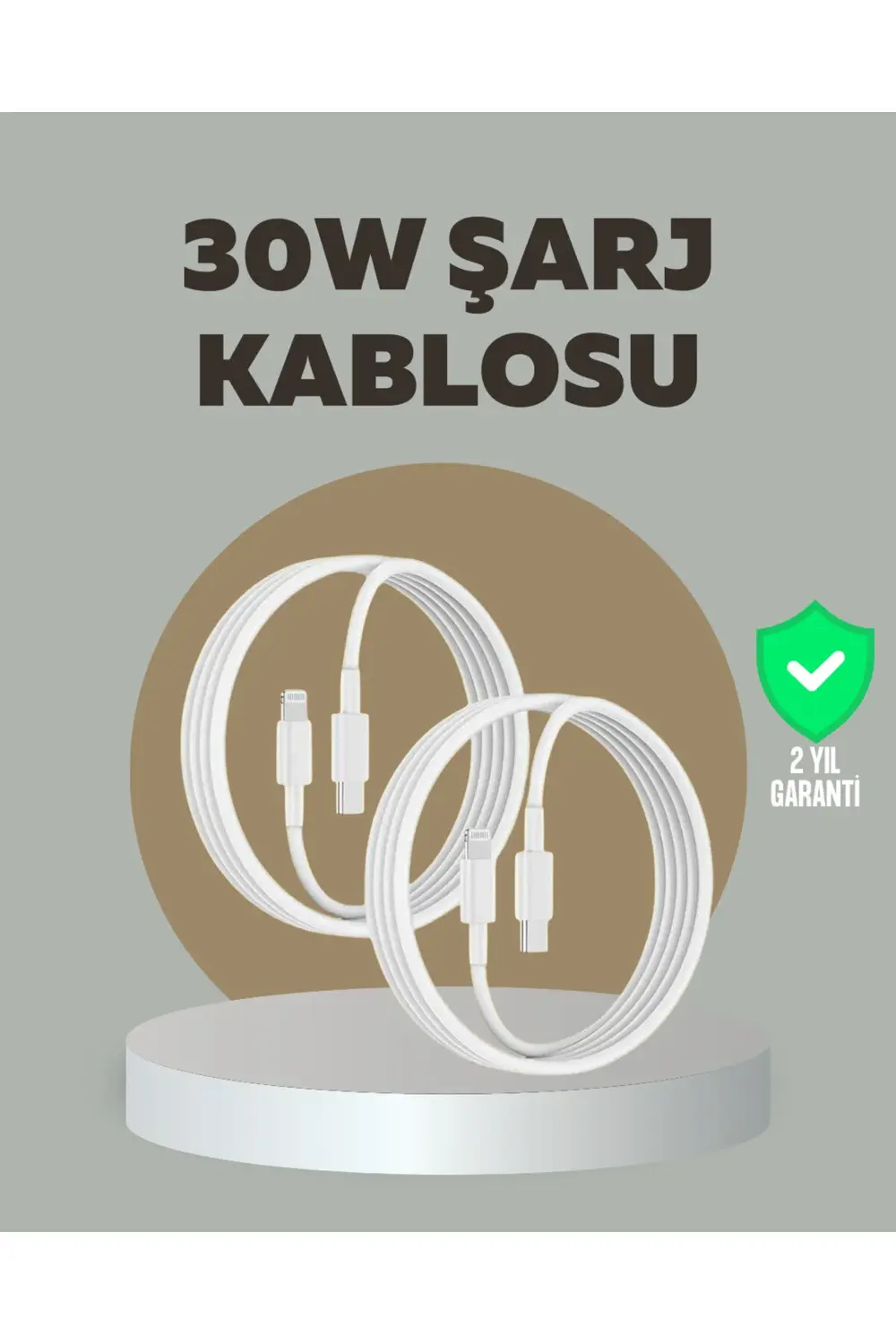 iPhone iPad Airpods Uyumlu 30W Type-C to Lightning Kablo