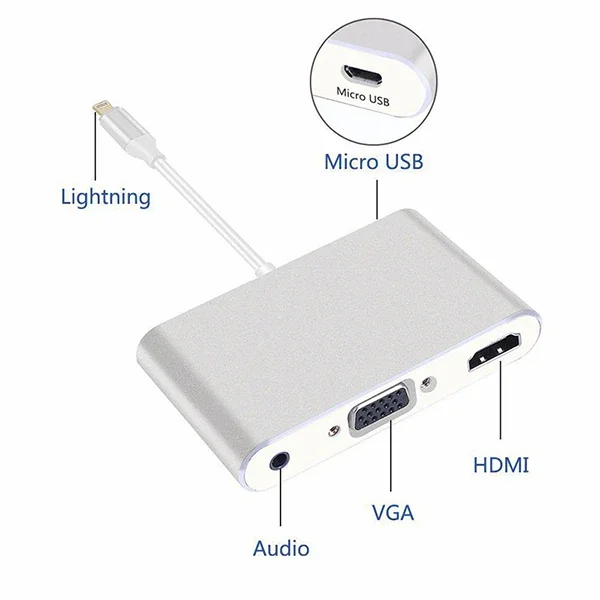 İPhone İPad P32 Hdmi Vga Av Audio Dönüştürücü Adaptör-1852 İPhone İPad P32 Hdmi Vga Av Audio Dönüştürücü Adaptör-1852
