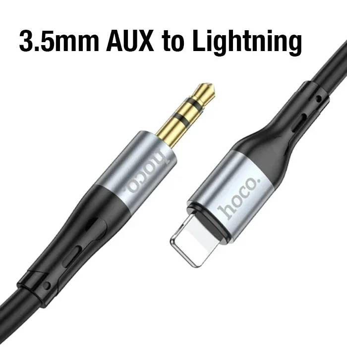 iPhone Lightning to 3.5mm AUX Ses Aktarım Kablosu - 1m Uzunluk, 24g Hafif, Silikon Tasarım