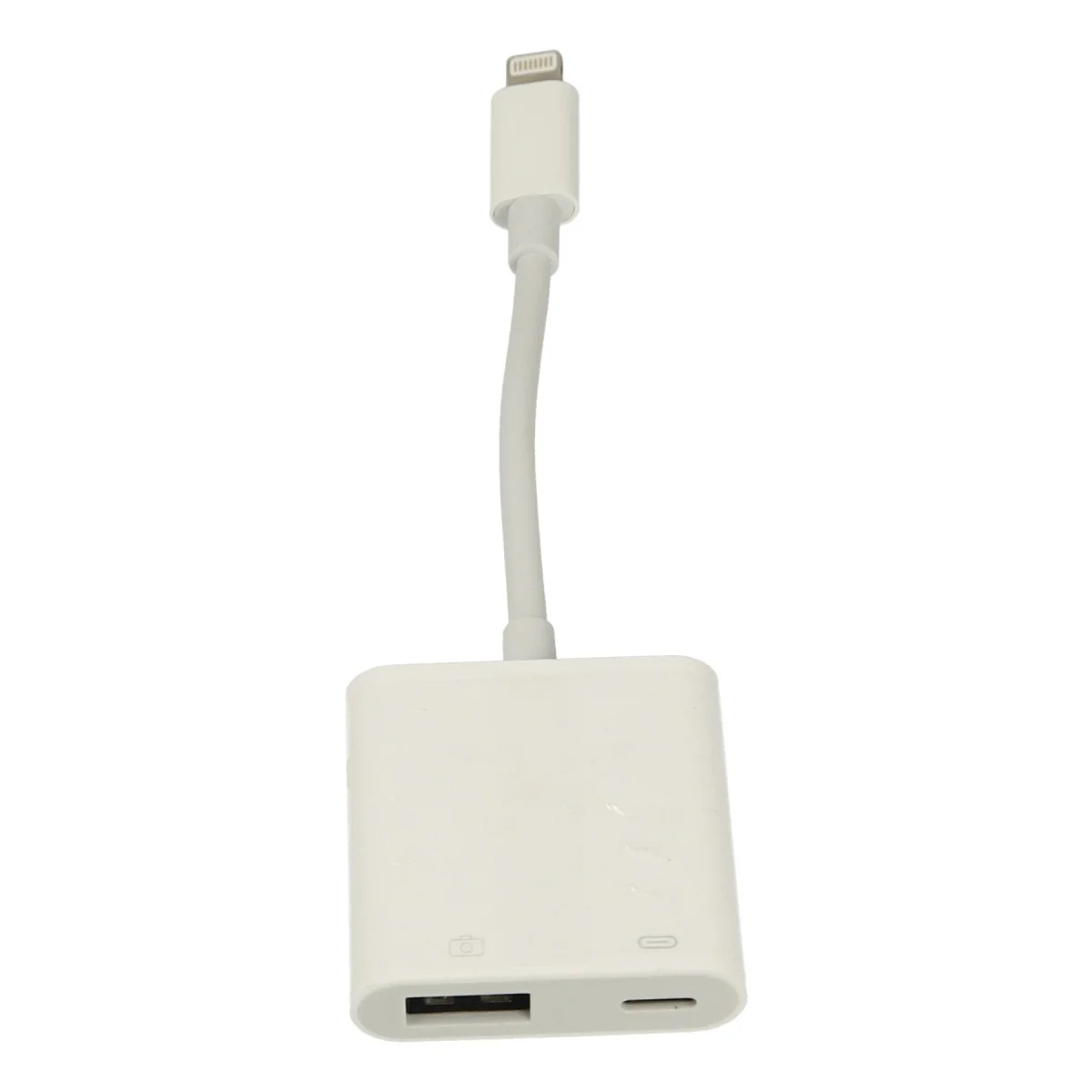 Iphone OTG 2in1 Çoklayıcı ve PD Girişli Beyaz USB Adaptörü