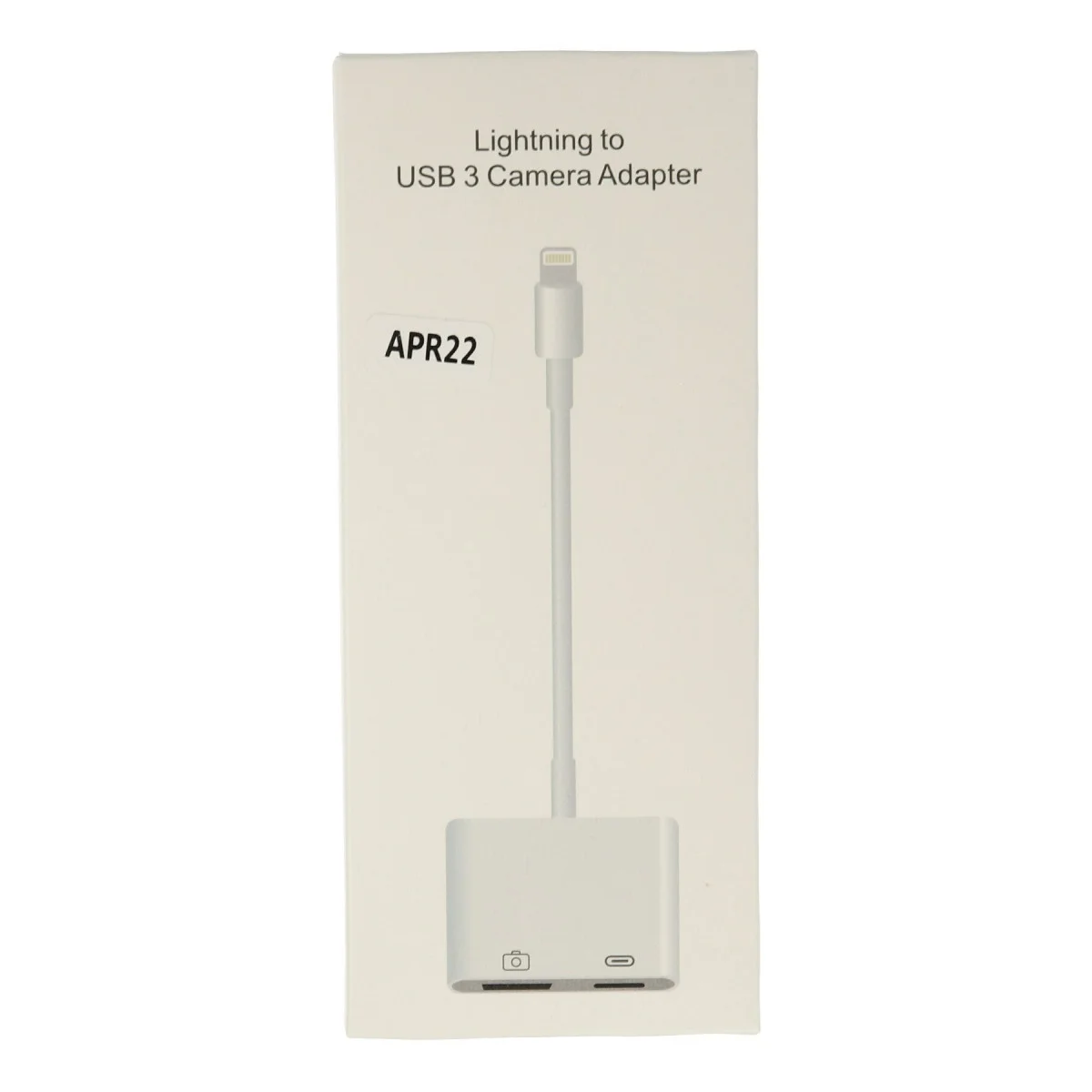 Iphone OTG 2in1 Çoklayıcı ve PD Girişli Beyaz USB Adaptörü
