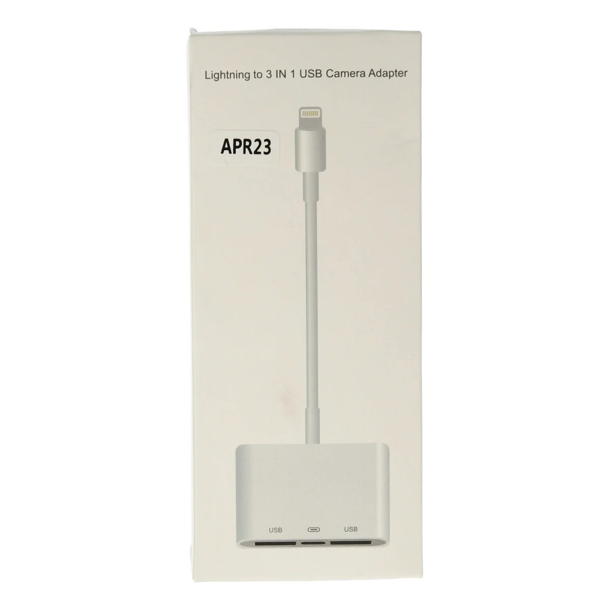iPhone OTG 3in1 Beyaz Çoklu Dönüştürücü - APR23
