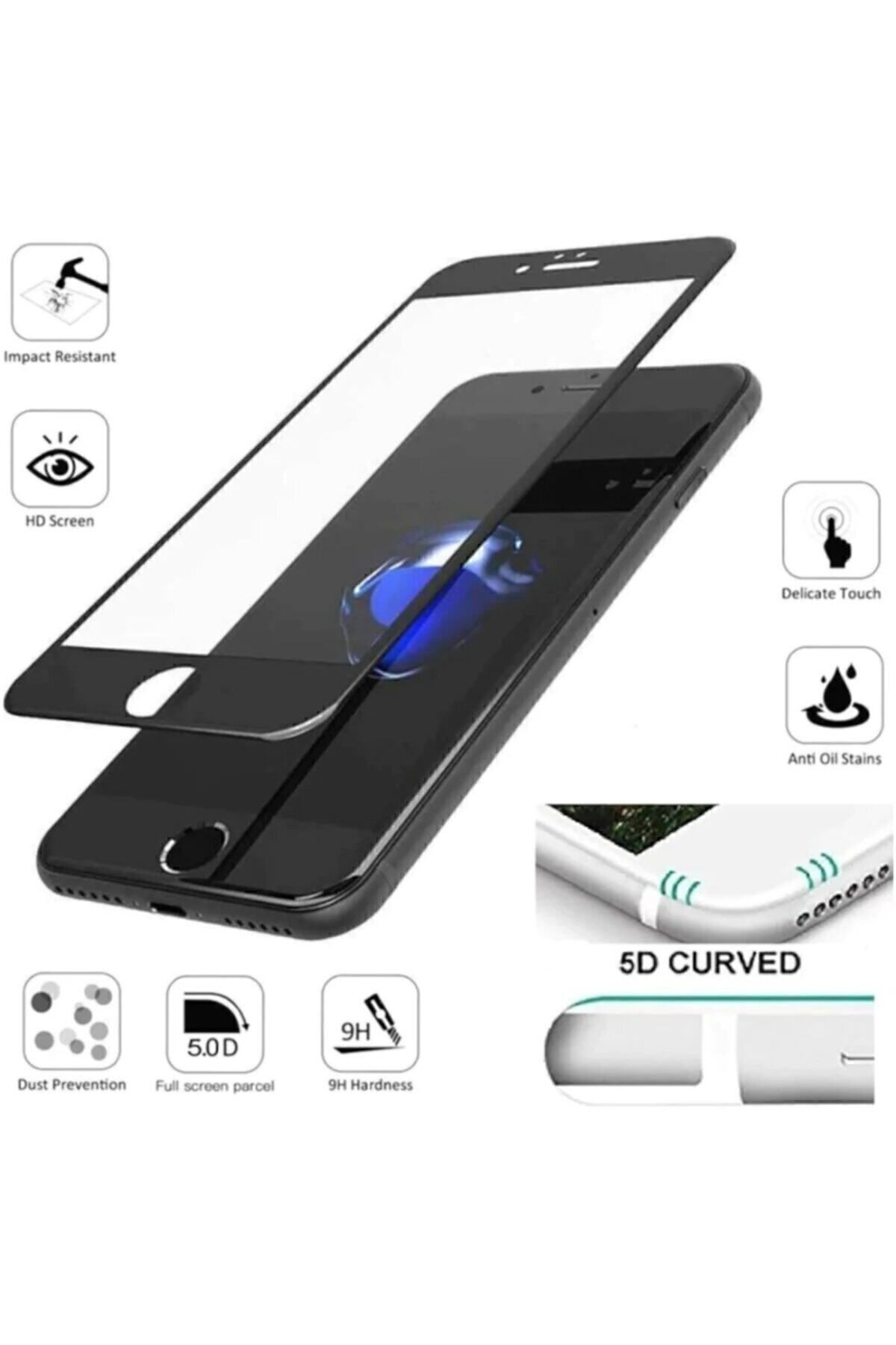 Iphone Se 2020 Uyumlu Full Tam Kaplayan 6d Ekran Koruyucu Kırılma