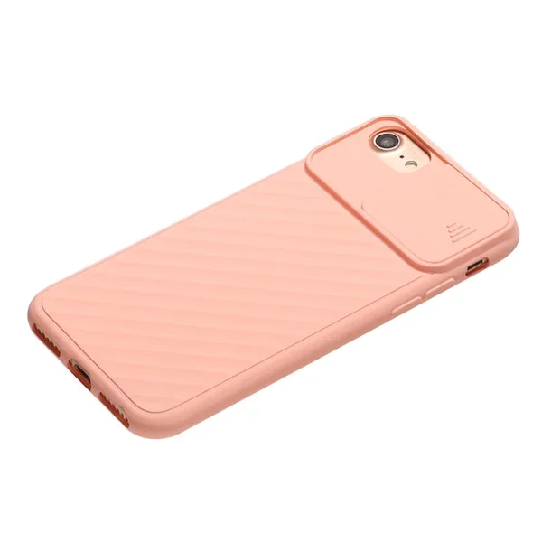 iPhone SE 2020/SE3/8/7 Kamera Kapatan Sürgülü Kılıf - Darbeye Dayanıklı TPU