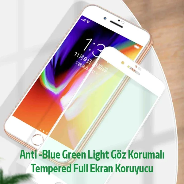 iPhone SE3-SE2 İPhone 8-7 Anti -Blue Green Light Göz Korumalı Tempered Full Ekran Koruyucu-1852 iPhone SE3-SE2 İPhone 8-7 Anti -Blue Green Light Göz Korumalı Tempered Full Ekran Koruyucu-1852