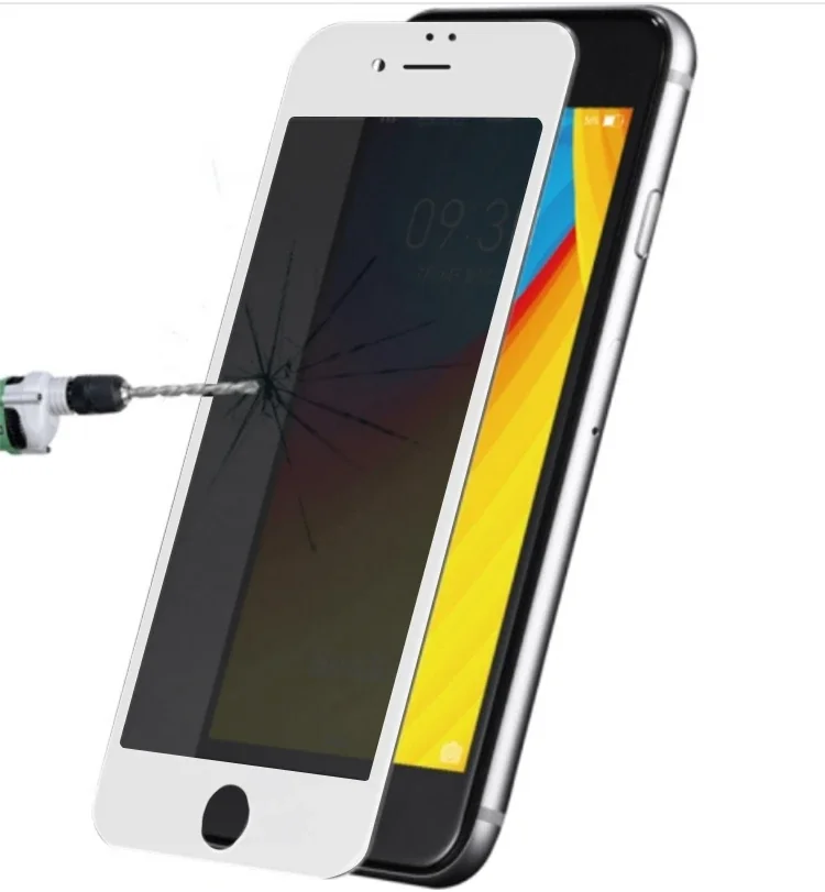 iPhone SE3 SE2 iPhone 8-7 3D Full Privacy Kırılmaz Cam Ekran Koruyucu - Gizlilik ve Dayanıklılık