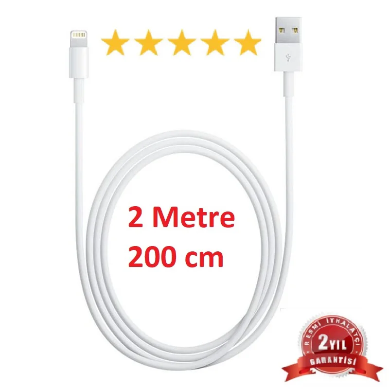 Iphone Tüm Serilere Uyumlu Şarj Ve Data Lightning Kablosu 2mt-200