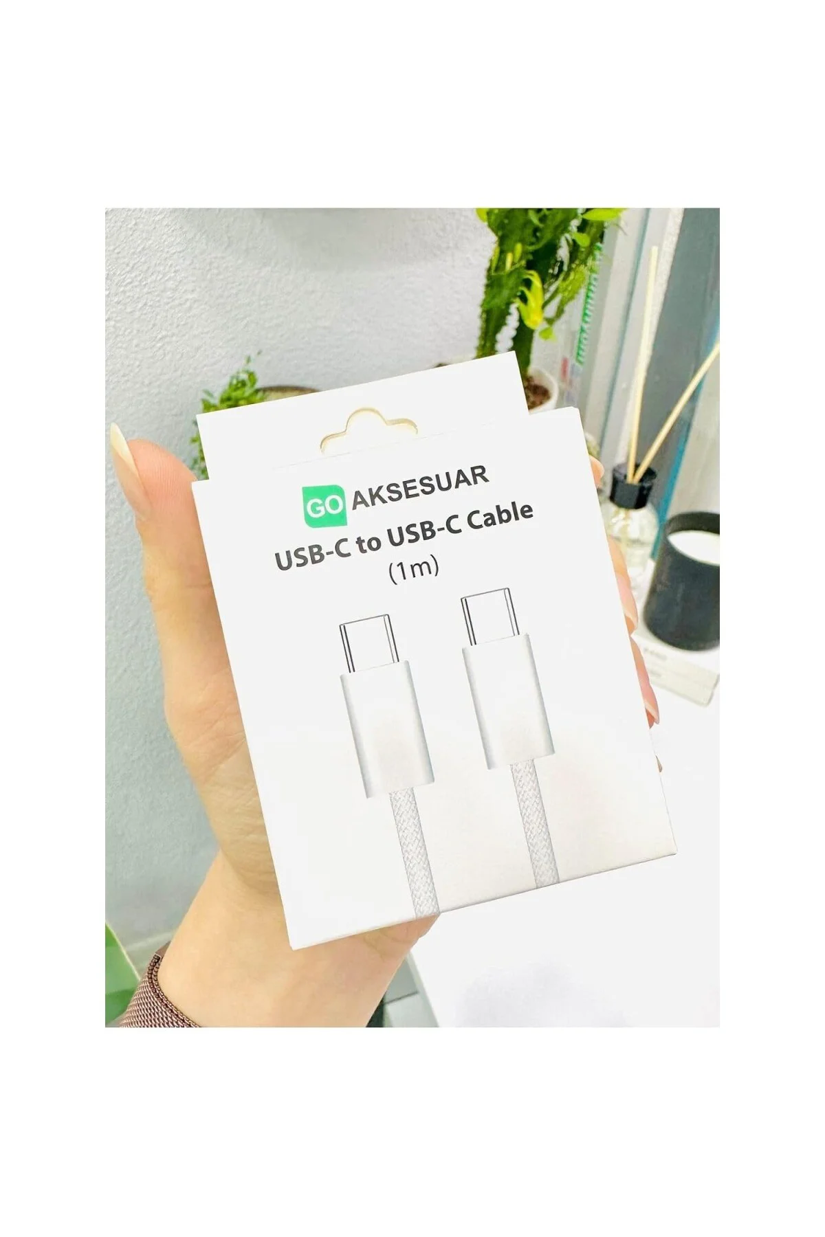 Iphone USB-C To USB-C 20w 1 Metre Hızlı Şarj Kopmaz Örgü Kablo Iphone 15-15promax-16-