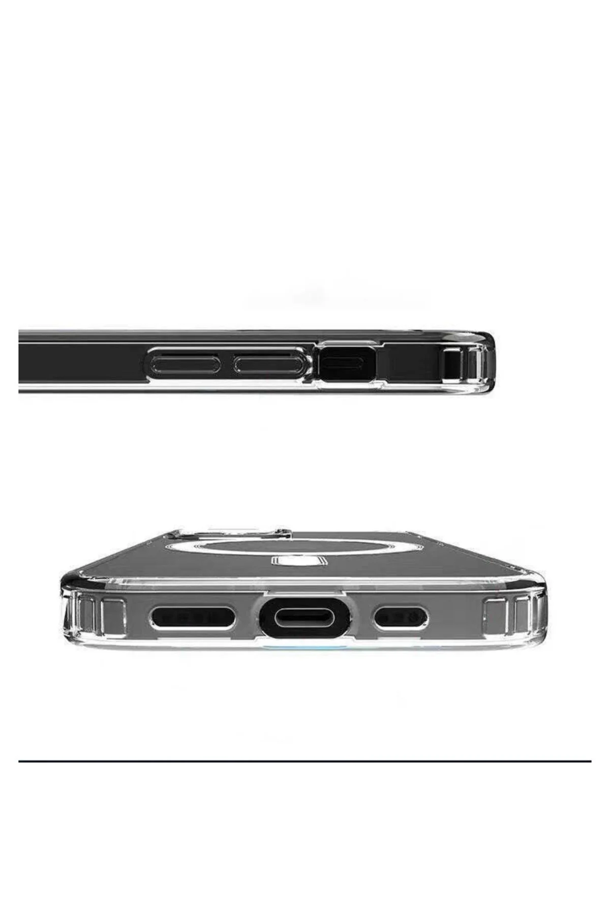 iPhone Uyumlu 13 Pro Max Kılıf Şeffaf Magsafe Kapak Renksiz