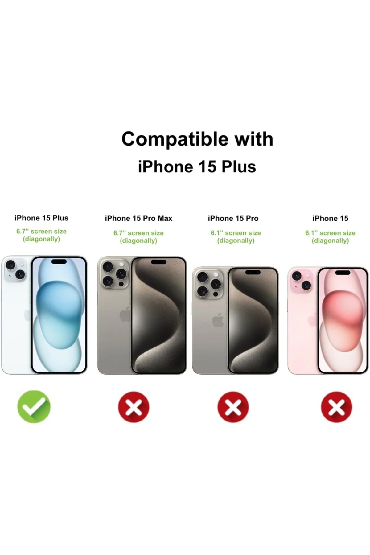 iPhone Uyumlu 15 Plus Kılıf Magsafe Kablosuz Şarj Şeffaf Kapak