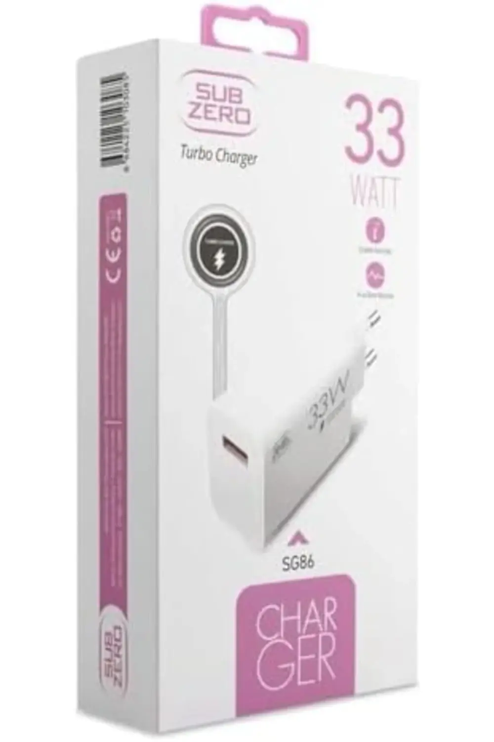 İphone Uyumlu 33W Turbo Şarj Başlığı Usb Başlık Girişli Ev Şarj (