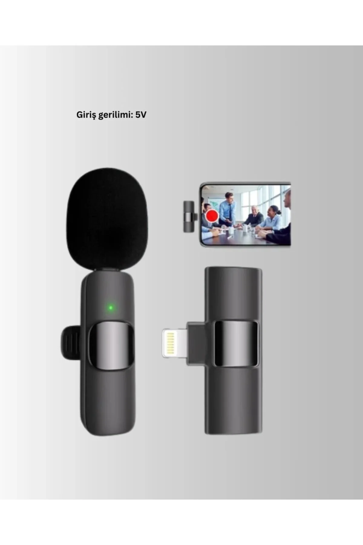 İphone Uyumlu Çift Mikrofonlu Kablosuz Yaka Seti Profesyonel Ses