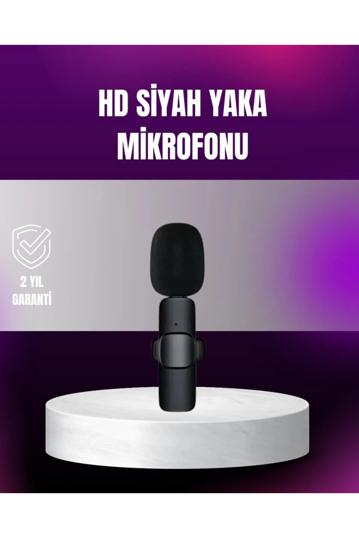 İphone Uyumlu Çift Mikrofonlu Kablosuz Yaka Seti Profesyonel Ses