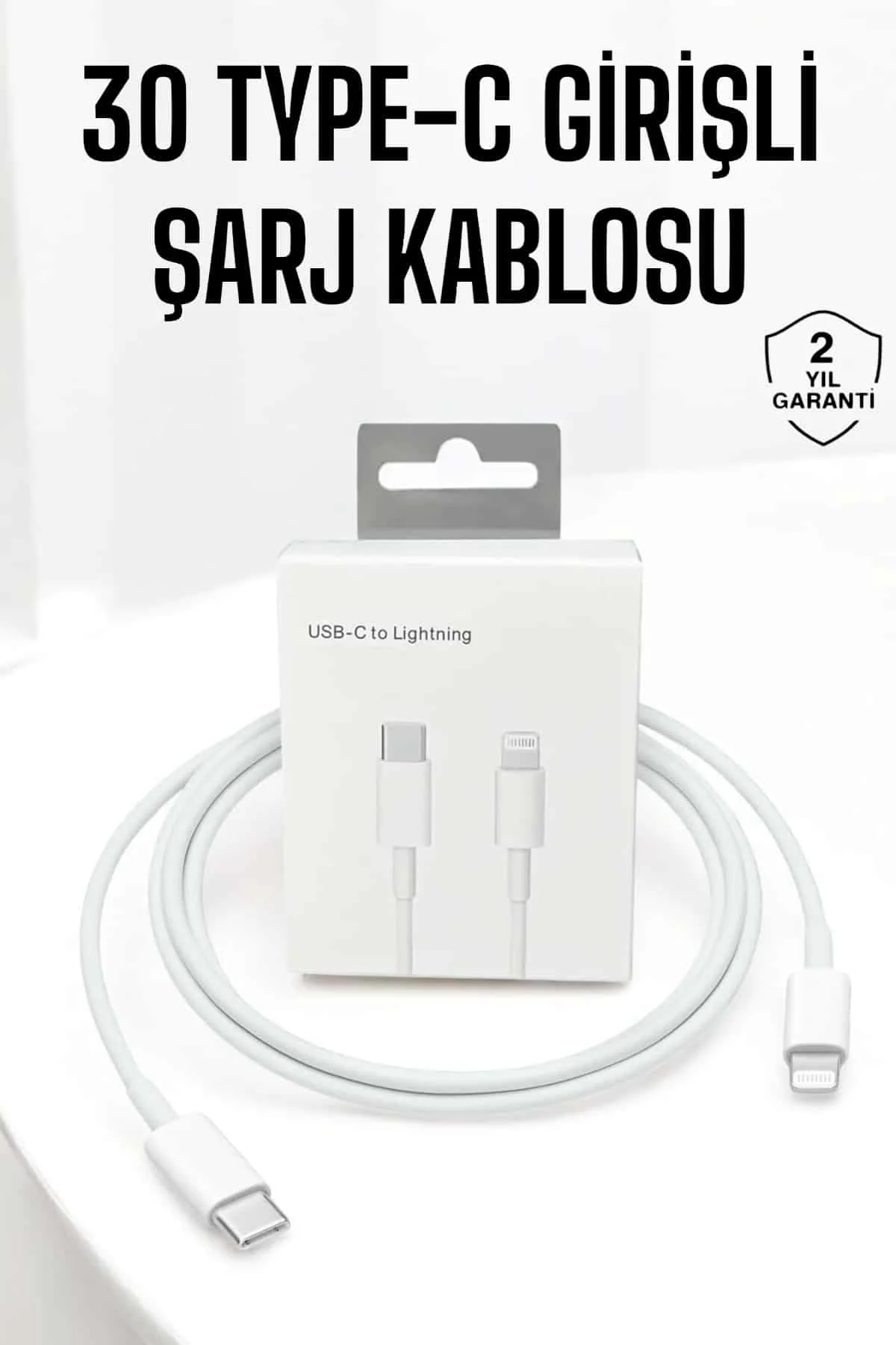 Iphone Uyumlu İOS Uyumlu Lightning Hızlı Şarj Tye C Lightning Şarj Kablosu