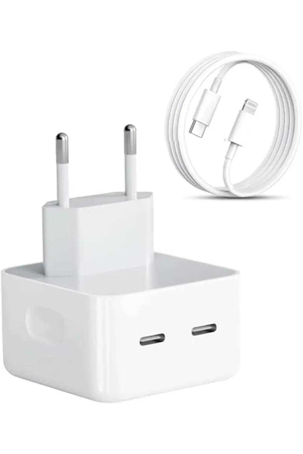 iPhone Uyumlu USB-C - Lighting 35W Hızlı Şarj Cihazı Çift Çıkışlı