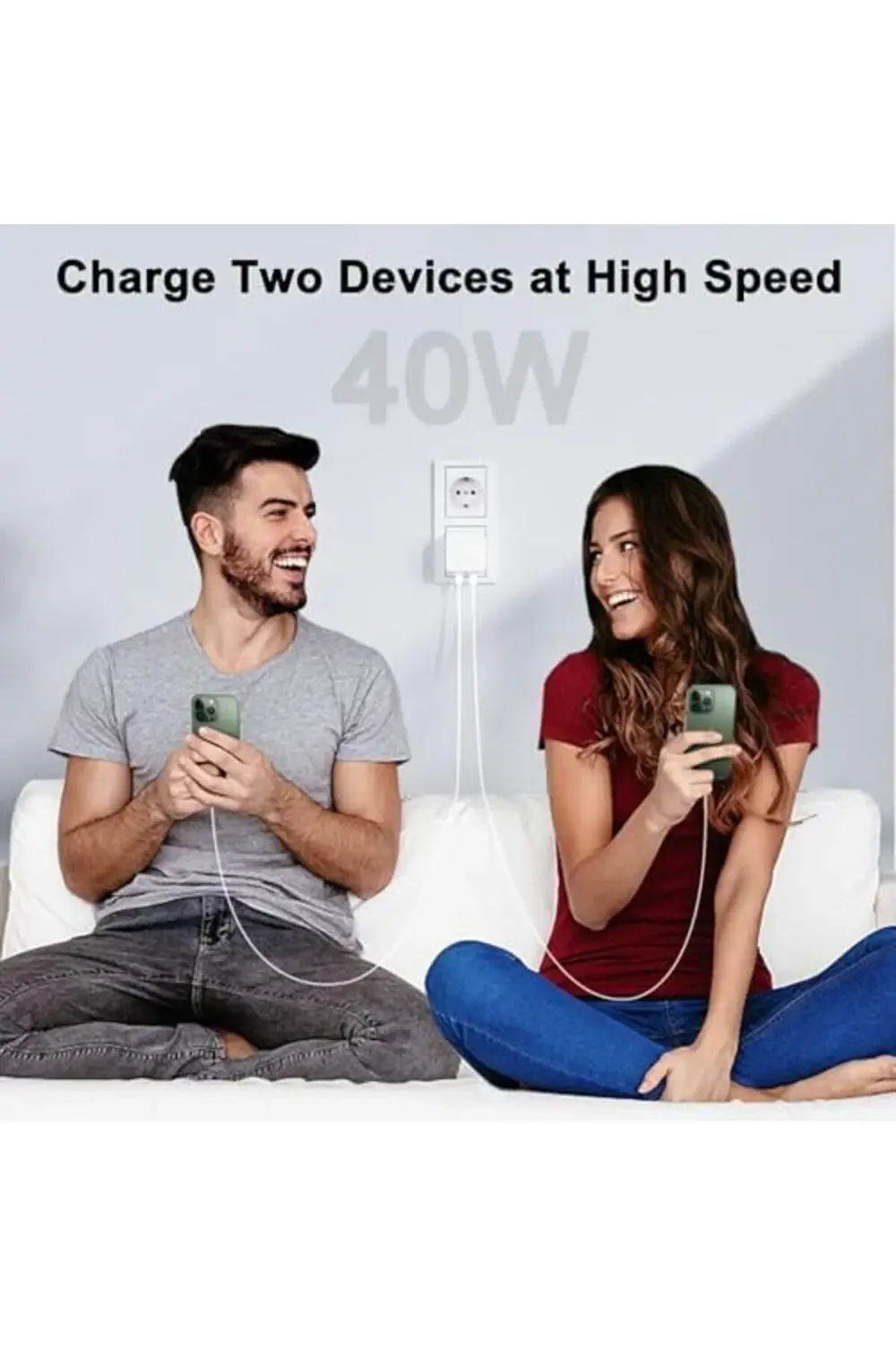 iPhone Uyumlu USB-C - Lighting 35W Hızlı Şarj Cihazı Çift Çıkışlı