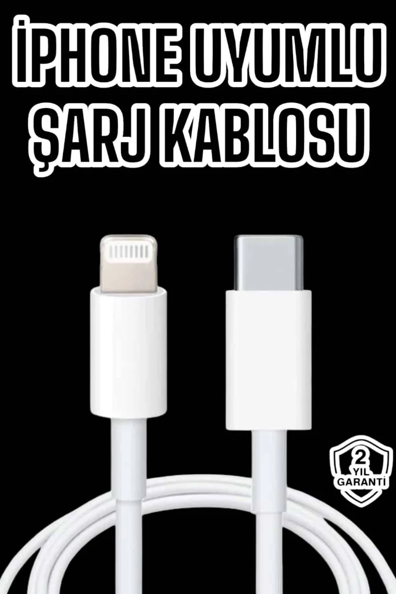 iPhone ve Android Hızlı Şarj Kablosu 30W Tip-C - Tüm Modeller İçin Uyumlu
