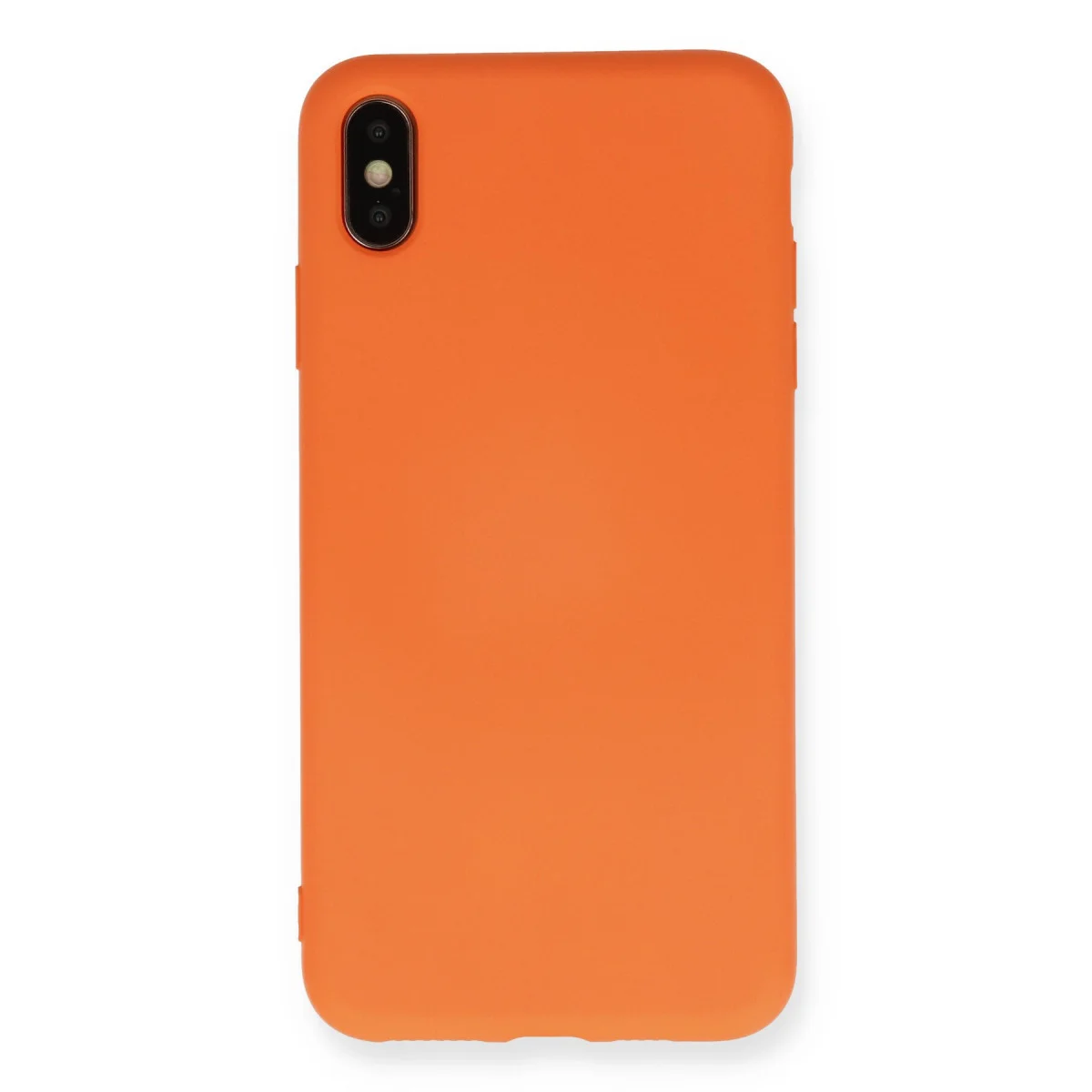 iPhone X Kılıf - Nano İçi Kadife Silikon Turuncu, Yerli Kalite ve Tam Koruma