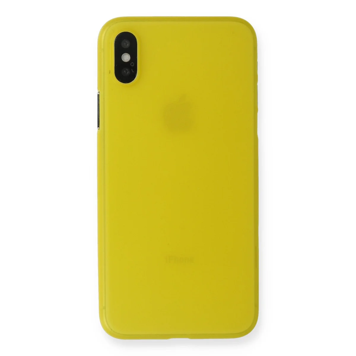 iPhone X Kılıf PP Ultra İnce Sarı Kapak - Şık ve Koruyucu Çözüm