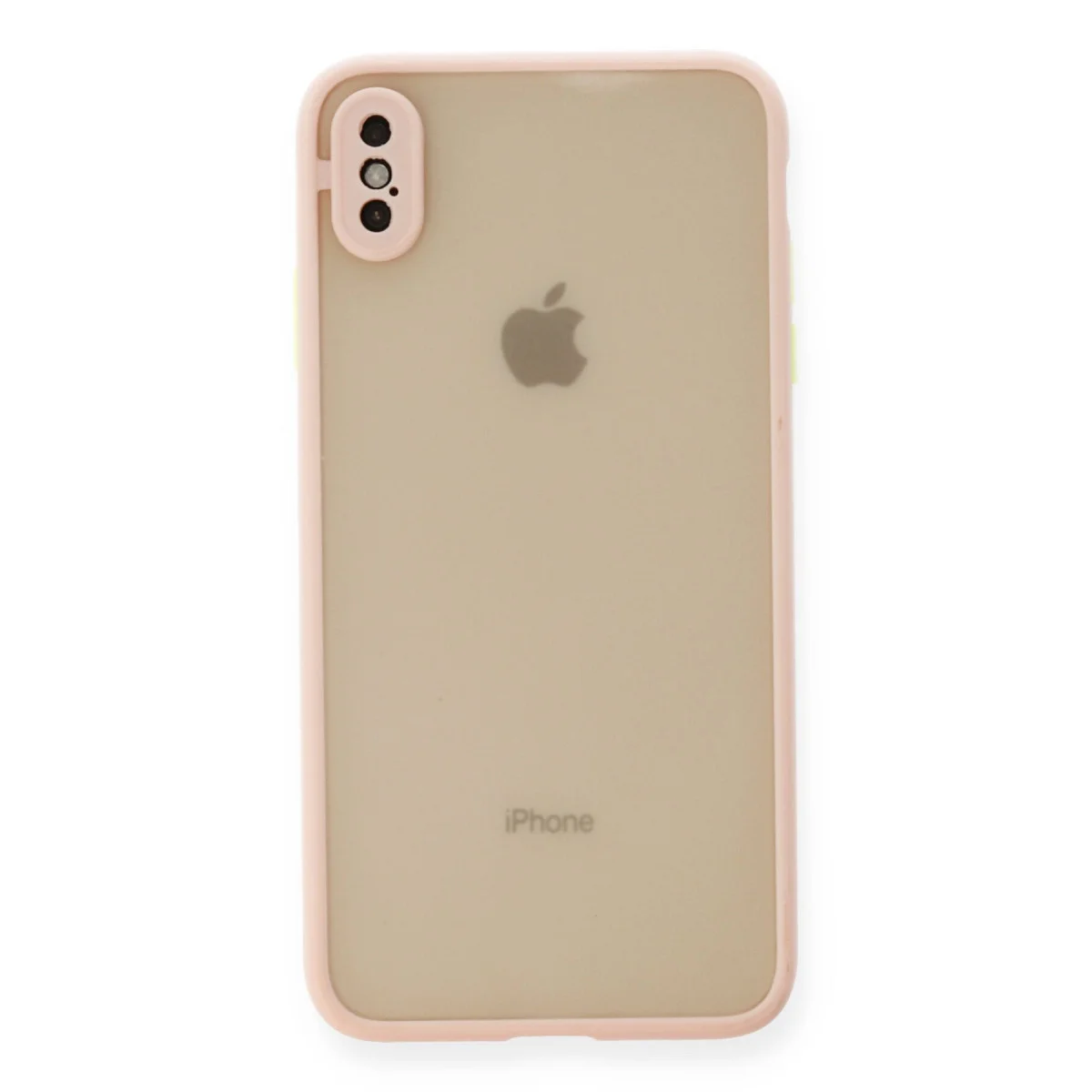 iPhone X Montreal Silikon Kılıf - Pembe Kamera Koruma & Darbe Emici