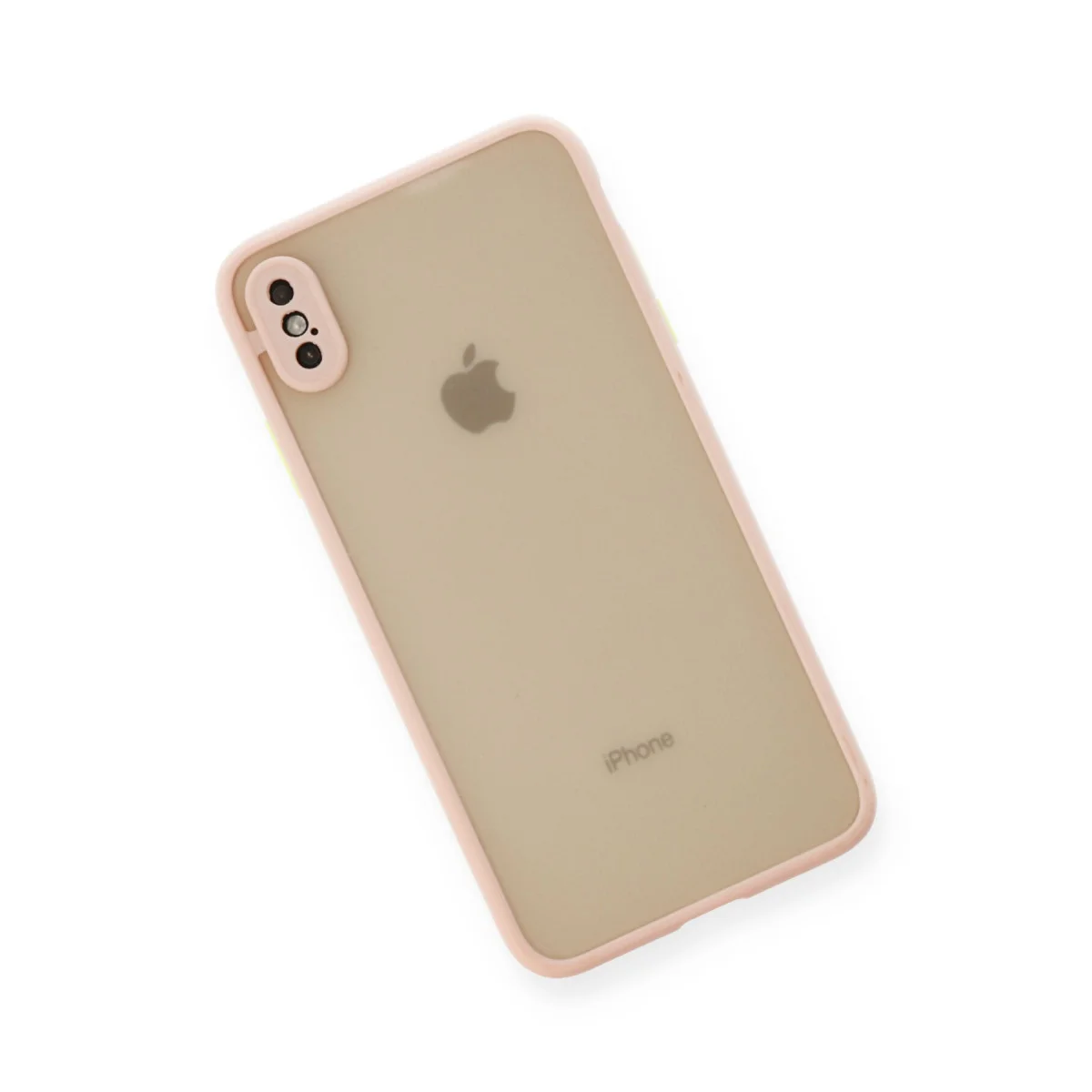 iPhone X Montreal Silikon Kılıf - Pembe Kamera Koruma & Darbe Emici