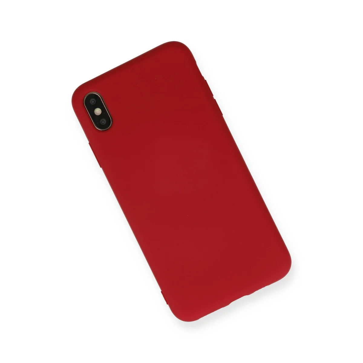 iPhone X Nano İçi Kadife Silikon Kılıf Kırmızı - %100 Yerli Üretim ve Ultra Koruma
