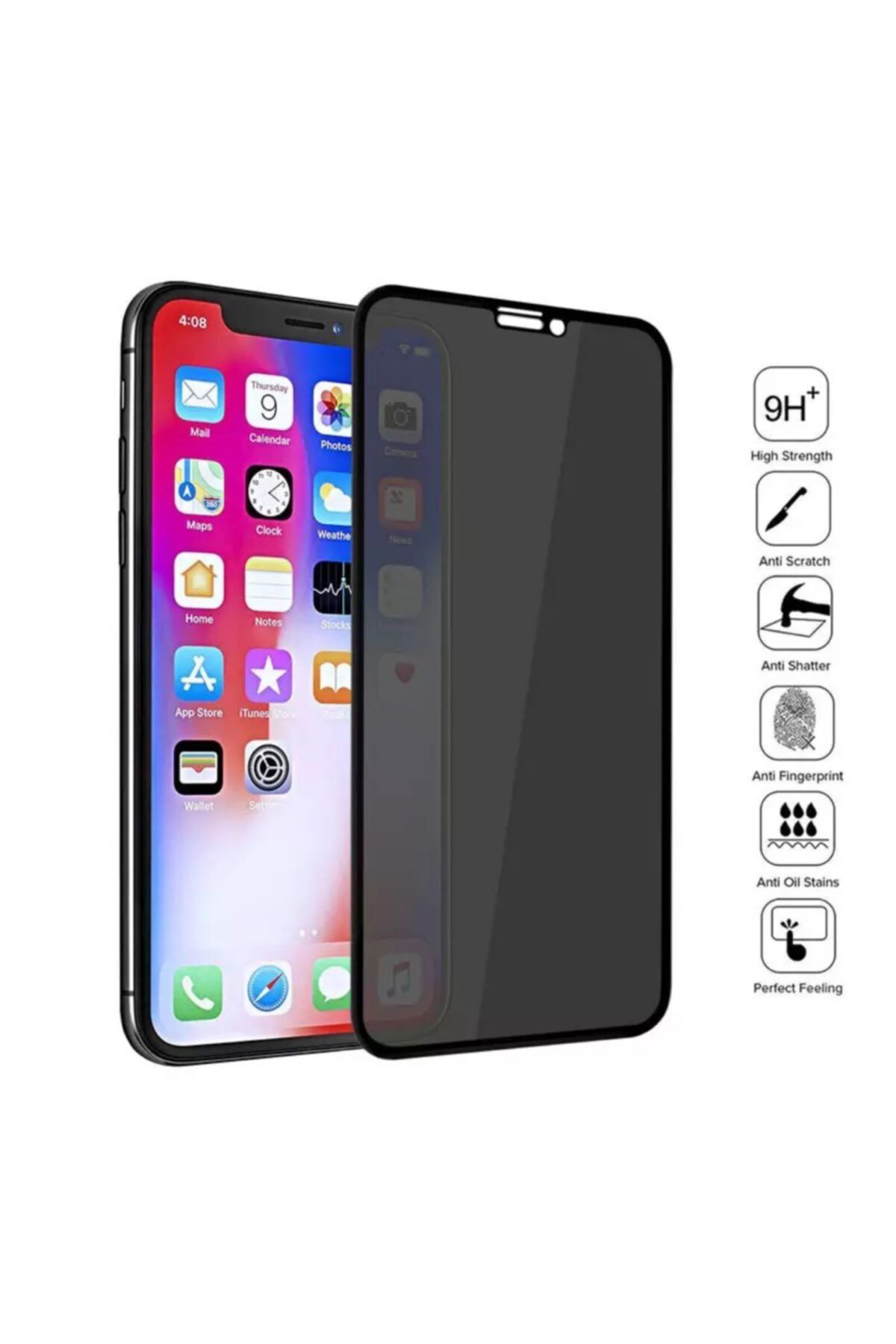 Iphone X - Xs-11pro (birebir Aynı) 6d Kavisli Temperli Hayelet Ek