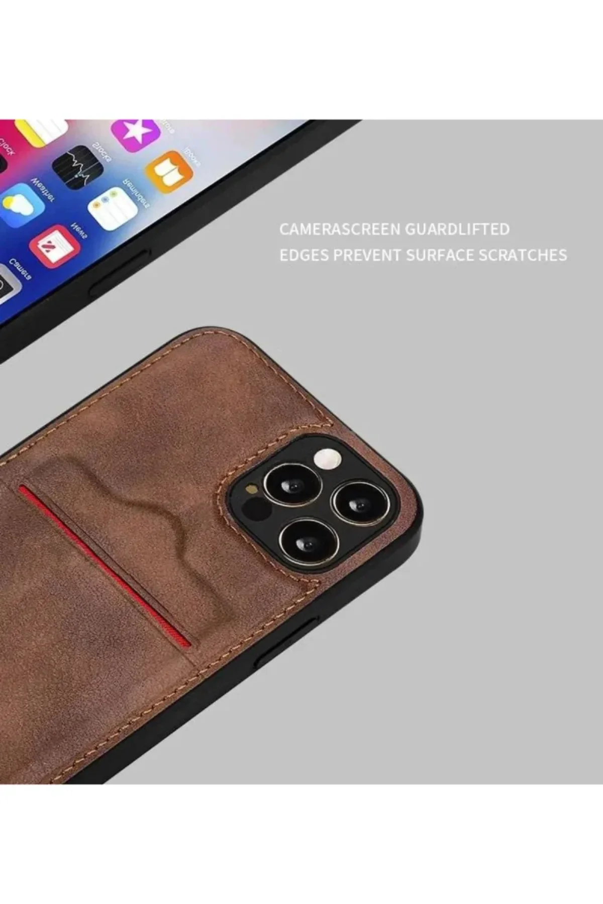 iPhone X / XS Kartlıklı Rich Boss Lüx Deri Kılıf Siyah