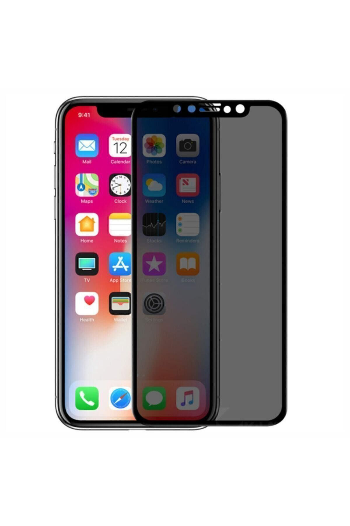 Mcasering İphone X-Xs Kavisli Gizlilik Filtreli Hayalet Ekran Koruyucu